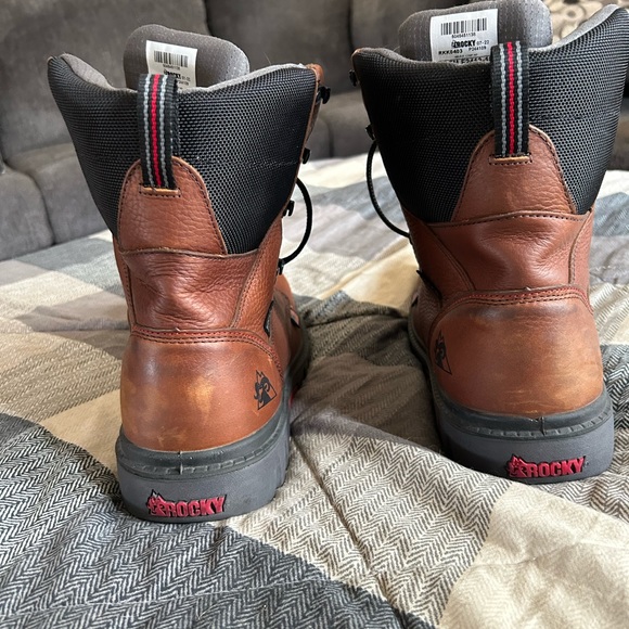 Men’s Rocky Boots Brown Composite Toe Oil & Slip Resistant Size 13 Worn Twice - Picture 6 of 7